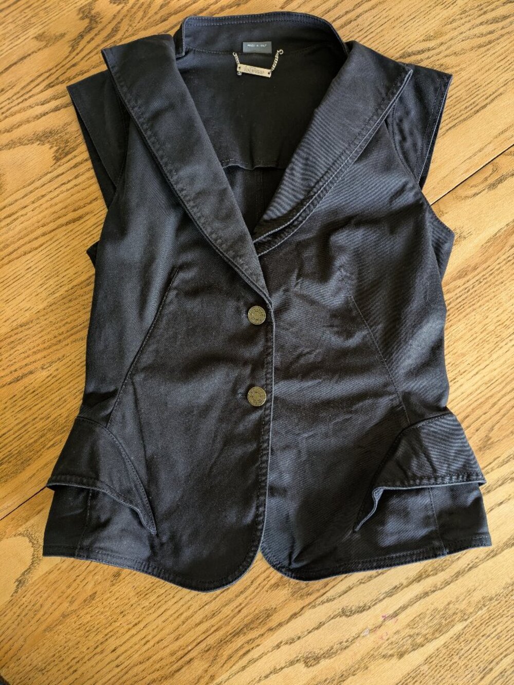 Alexander McQueen peplum vest, Size XS